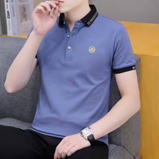 เสื้อยืดโปโลลําลอง คอปกโปโล ทรงหลวม เข้ารูป สไตล์นักธุรกิจ แ…