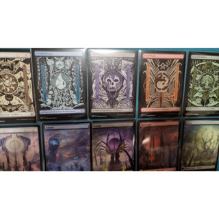 MTG Basic land Full Art ภาษา Phyrexian และ ธรรมดา การ์ด Magic The Gathering ของแท้จากชุด Phyrexia: All Will Be One