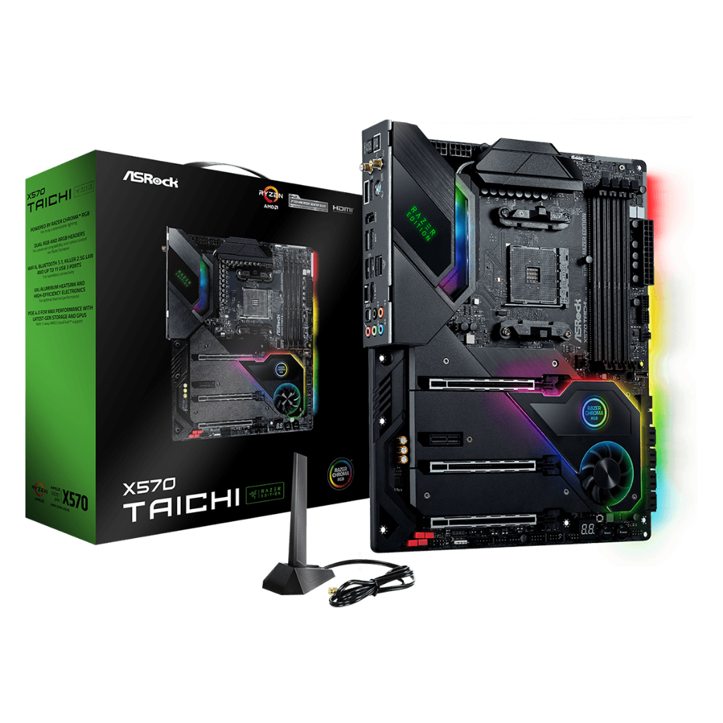 MAINBOARD (เมนบอร์ด) AM4 ASROCK X570 TAICHI RAZER EDITION WIFI ตัวท็อป พร้อมส่ง