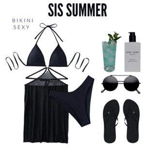 bassic bikini บิกินี่สุดเซ็กซี่ในเซ็ต 3 ชิ้น ชุดว่ายในสุดเซ็กซี่ซู่ซ่า (พร้อมส่ง)