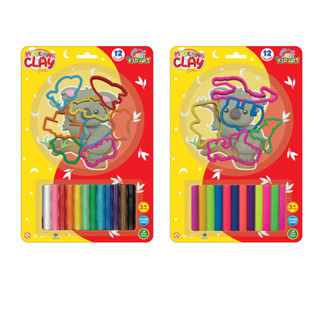 คิดอาร์ท ดินน้ำมัน165กรัม12สี+แม่พิมพ์ คละแบบ/คละสี Kidart  Modeling Clay 165g.12Colors  (T165/12NE/5M,T165/12C/8M)