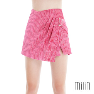 [MILIN] Enduring Shorts High waisted front draped at detailing wrap Shorts กระโปรงเอวสูงดีเทลจับจีบที่ชิ้นป้ายหน้า