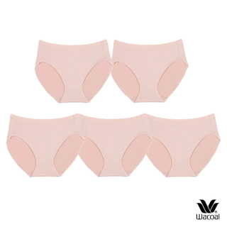 Wacoal Surprise Panty กางเกงในใส่สบายวาโก้ รูปแบบ Bikini แพ็ค 5 ชิ้น รุ่น WU1C34/WU1F34 สีเบจ (BC)