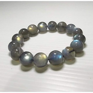 สร้อยข้อมือหินลาบราโดไรต์ : Labradorite : หรือหินพ่อมด เหลือบรุ้งสวย