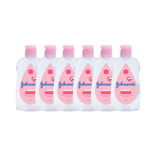 (แพ็ค 6 ขวด) จอห์นสันเบบี้ออย Johnsons Baby Oil ขนาด 50 ml