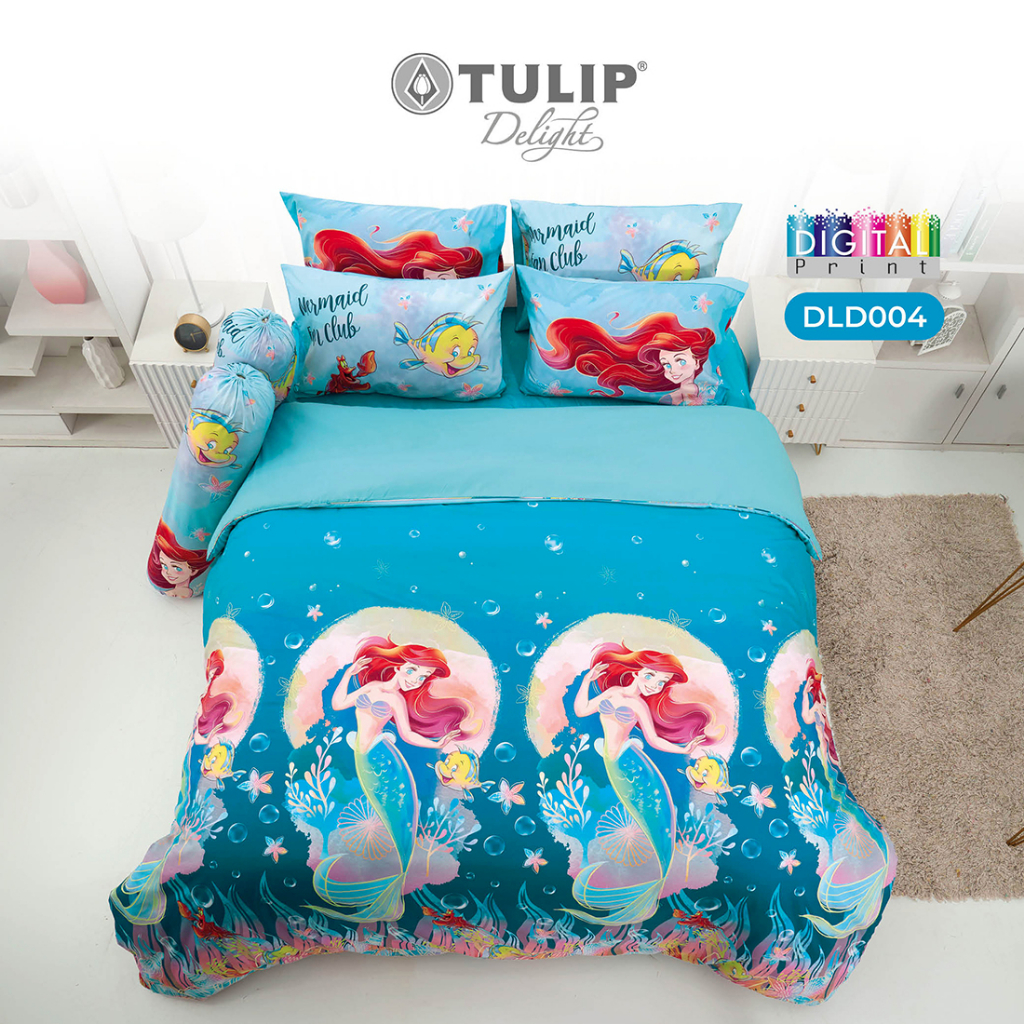 TULIP Delight เจ้าหญิง Ariel Princess พิมพ์ดิจิตอล DLD004 ลิขสิทธิ์แท้ดิสนีย์ Disney ชุดเครื่องนอน ผ