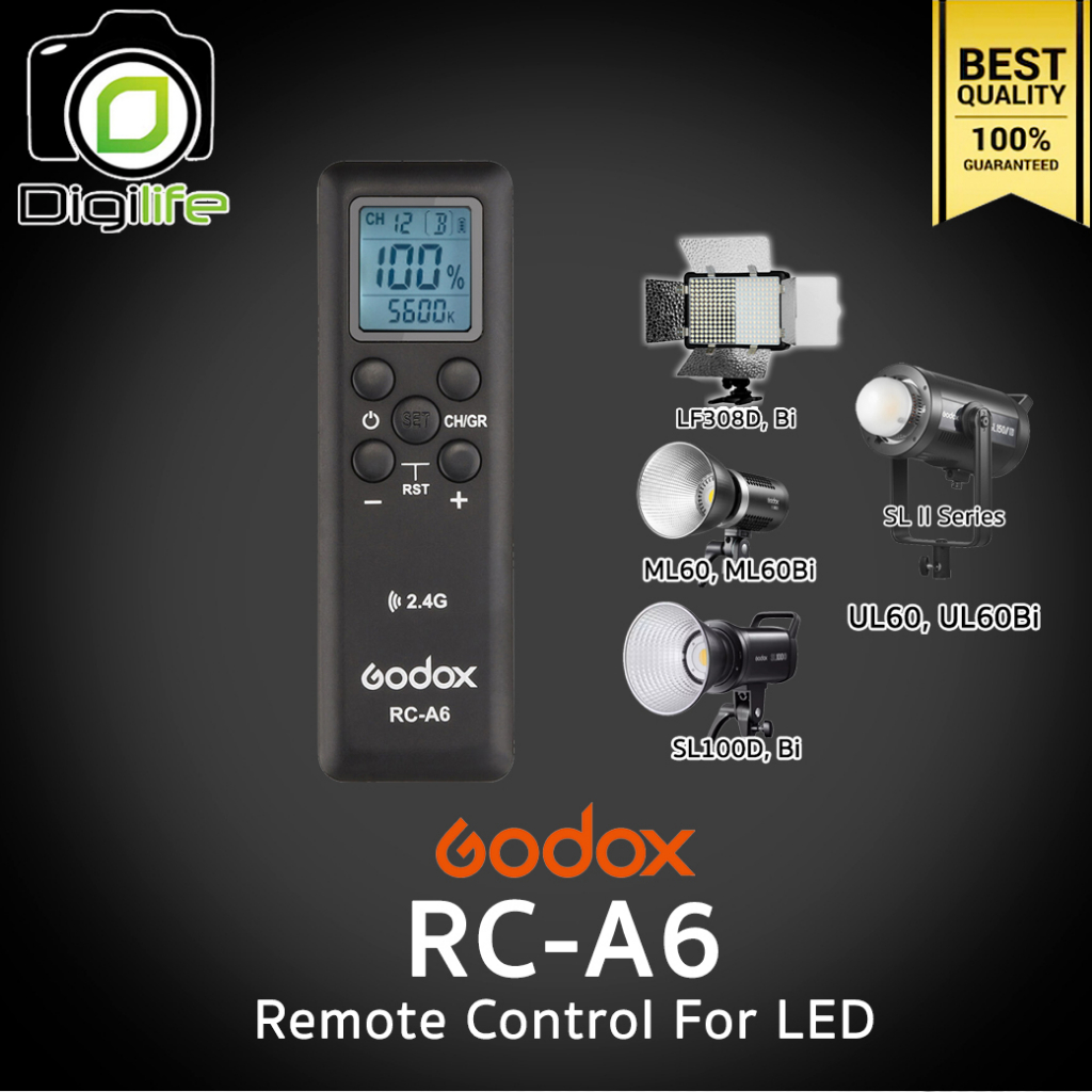 Godox Remote RC-A6 For LED LF308D,Bi / ML60,Bi / UL60-Bi / SL100D,Bi / SL II Series / Digilife Thail