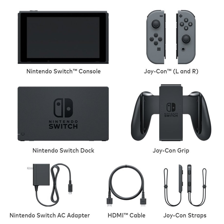 (ทักแชทรับโค๊ด)(มือ 2)อุปกรณ์ Nintendo Switch ของแท้(Dock,Adapter,Grip) มือสอง