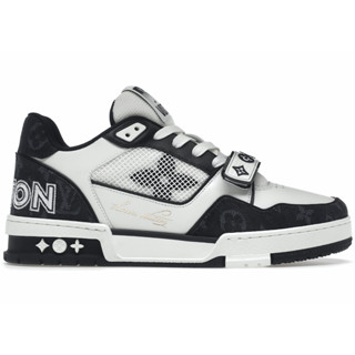 PROSPER - Louis Vuitton LV Trainer Velcro Strap Monogram Denim Black White