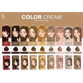 สีย้อมผมออแกนิค KOTA Color Cream มี 9 เฉดสี