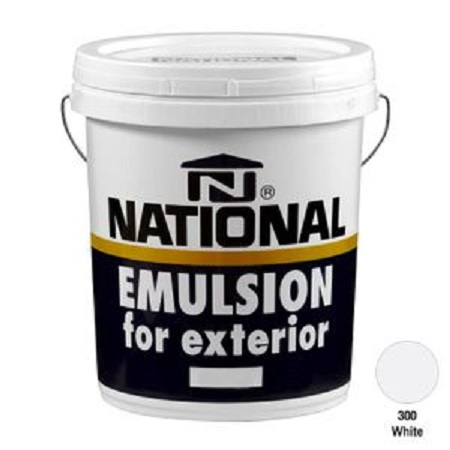 NATIONAL สีน้ำภายนอก เนชั่น เบอร์ 300 สีขาว เบอร์ 383 สีเทา ถังใหญ่ 18 ลิตร พร้อมส่ง / Udomkit