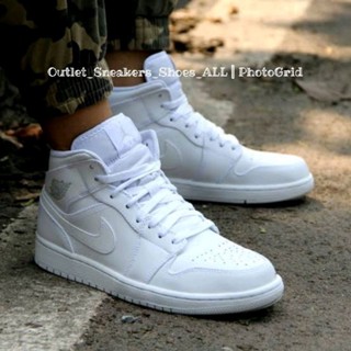 รองเท้า Nike Air Jordan High White ใส่ได้ทั้ง ชาย หญิง ส่งฟรี