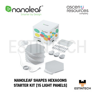 Light (ระบบไฟ) NANOLEAF SHAPES HEXAGONS STARTER KIT (15 Light Panels)ของใหม่ประกัน 2ปี