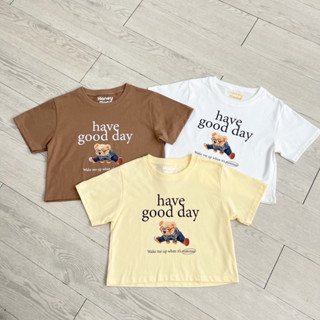 “ holiday”🧸✨ เสื้อครอป เสื้อยืดทรงใหม่ Baby crop ทรงสวย ผ้า Cotton 100% ใส่สบายมากกกค่า