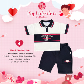 My Valentine No.4 Black Valentine เซตเสื้อโปโลเด็กเล็กวาเลนไทน์