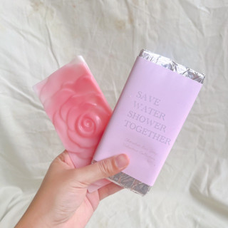 Rose Chocolate Bar Soap l สบู่อาบน้ำรูปช็อคโกแลตบาร์ กุหลาบ