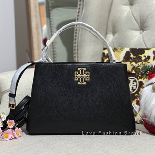 👑ผ่อน0%~แท้100%👑136138 กระเป๋าสะพาย Tory burch Britten Small Satchel มีสายยาวถอดได้ ปรับได้ค่ะ