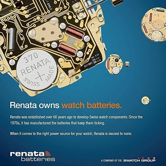 ถ่านกระดุม Renata 395 SR927SW ของแท้ Swiss Made 1.55V ถ่านสวิส ถ่านนาฬิกา (1 ก้อน) ED.2027 - รูปที่ 2