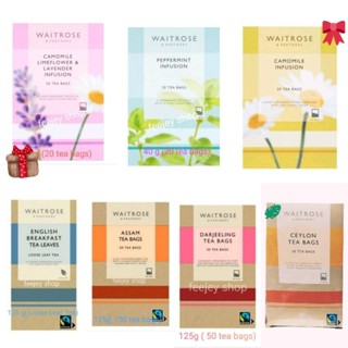 Waitrose 🇬🇧ชาอังกฤษ แพ็คคู่ ถูกกว่า‼️⁉️  Camomile, Peppermint,English Breakfast,Assam, Darjeeling ชา กลิ่นคาโมมายล์