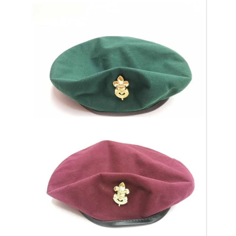 หมวกเบเร่ต์เลือดหมู, เขียว+เข็มติด(1โหล)
