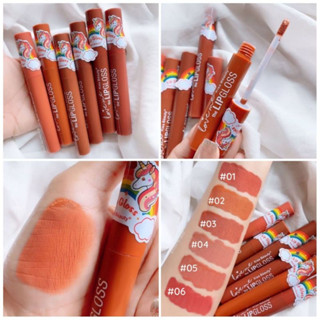 No.7883-03A Kiss Beauty​ ลิปยูนิคอร์น ​ลิปเนื้อแมท​ โทนสีน่ารัก​ ​6สี ลิปเนื้อแมท สีโทนนู้ดๆ สีสวยมาก ติดทน กันน้ำ