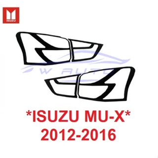 สีดำด้าน ครอบไฟท้าย อีซูซุ มิวเอ็กซ์ Isuzu Mu-x 2014 2015 2016 ฝาครอบไฟท้าย Mu X ของแต่ง ไฟหน้า 2013