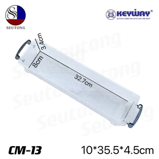 KEYWAY กล่องอเนกประสงค์มีฝาล็อคซ้อนกันได้ รุ่น CM-13 ขนาด ก10 x ย35.5 x ส4.5ซ.ม.