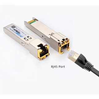 1000 Mbps SFP มินิ gbic ทองแดง RJ45 SFP โมดูลส่งสัญญาณใยแก้วนำแสงพอร์ต RJ45