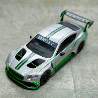 รถเหล็ก MiniGT(มินิจีที)_Bentley Continental GT3 2018 Silver Green 1:64