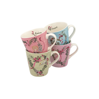 Cath Kidston Set of 4 Mini Stanley Mugs Garland Cream