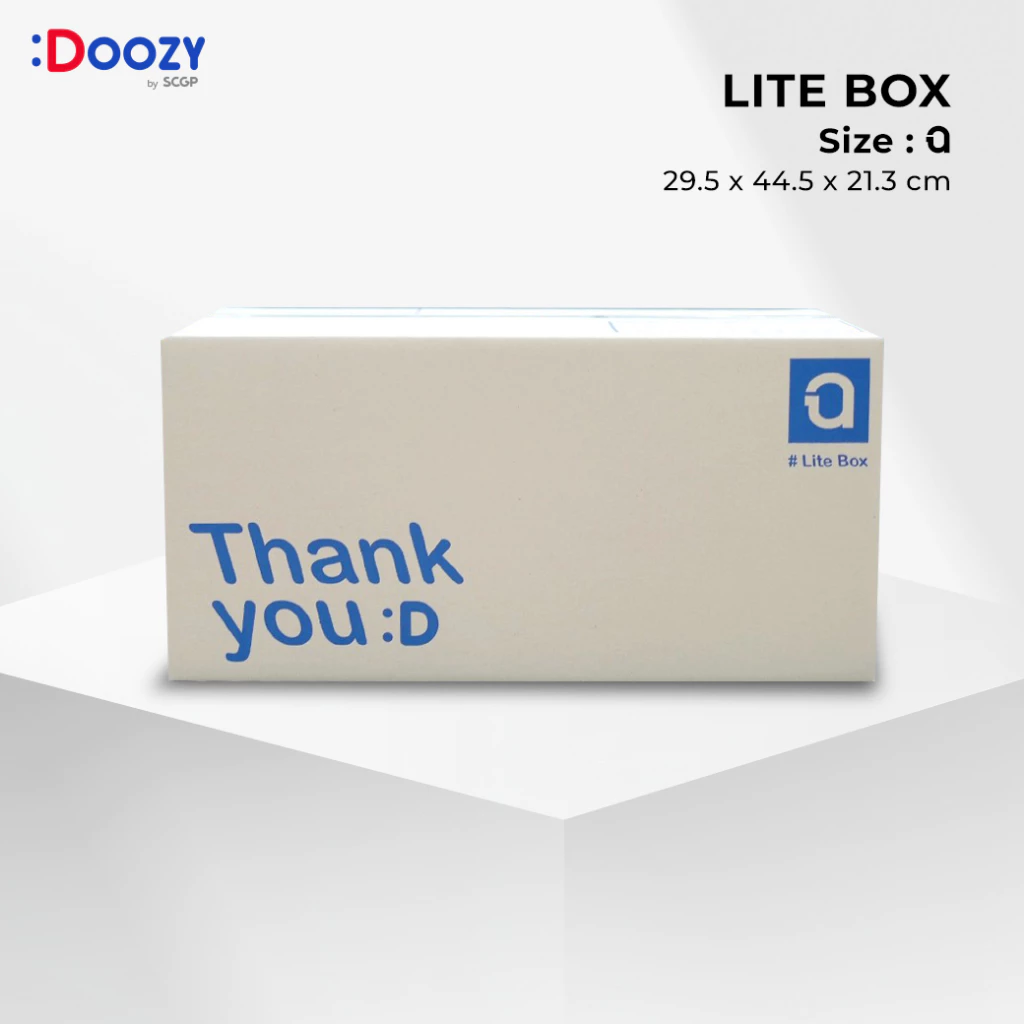 Lite Box กล่องไปรษณีย์ ขนาด ฉ (29.5 x 44.5 x 21.3 ซม.) แพ็ค 20 ใบ กล่องพัสดุ กล่องฝาชน Doozy Pack