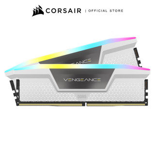 CORSAIR RAM VENGEANCE® RGB 32GB (2x16GB) DDR5 DRAM 6200MHz C36 Memory Kit —White