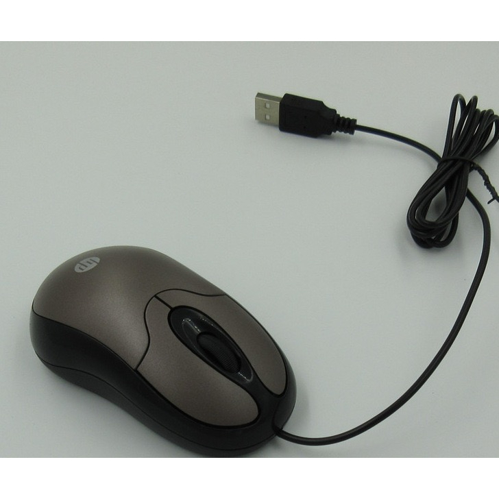 เมาส์ HP FM100 แบบใช้สาย ดีไซน์ถนัดทั้งสองมือ พร้อมการทำงานแบบลูกกลิ้ง USB Interface