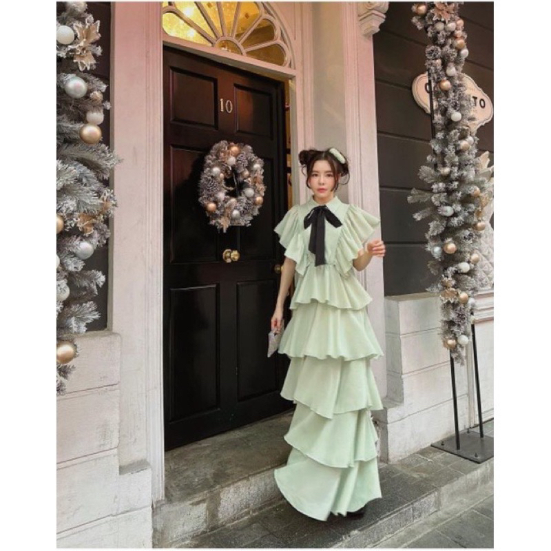 ส่งต่อ 👗 Flat2112 👗 FLAT2112 FF0031 : LADY DIANA DRESS ( S ) ใส่ 1 ครั้ง