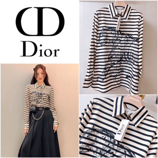 เสื้อเชิ้ตแขนยาวคอปก Christian Dior