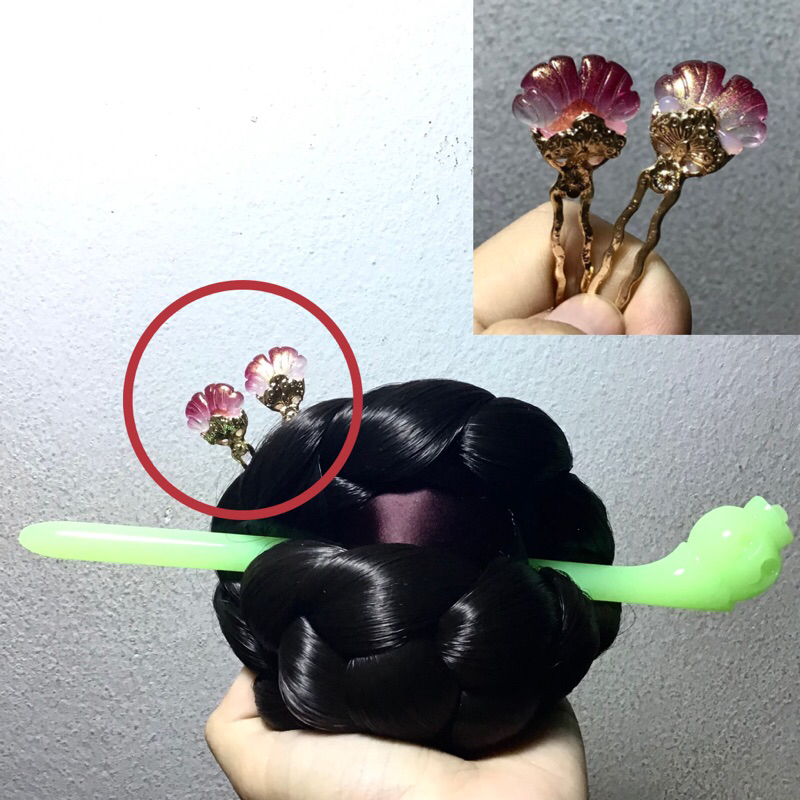 พร้อมส่งจากไทย (ปิ่นเสียบตัว U 1 คู่) ปิ่นโลหะ ปิ่นปักผมจีนโบราณ ปิ่นเกาหลี ปิ่นปักผมเกาหลีโบราณ ปิ่นชุดฮันบก
