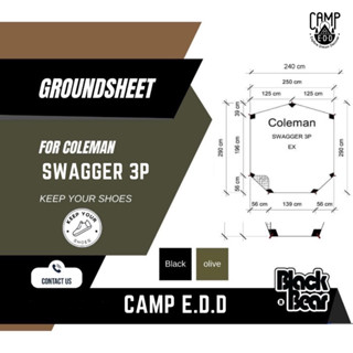 Ground Sheet For Coleman Instant Swagger 3P x Shoes Storage