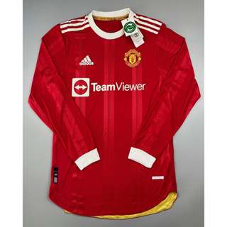 SALE !!! เสื้อบอล แขนยาว เพลเย่อ แมนยู เหย้า 2021-22 Long Sleeve  Player Man U Home Cecat