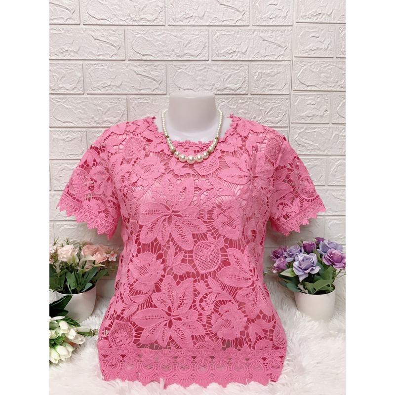 เสื้อลูกไม้ผู้หญิงอก36,38,40,42จ้าผ้านิ่มใส่สบายมีซับในทั้งตัวจ้า