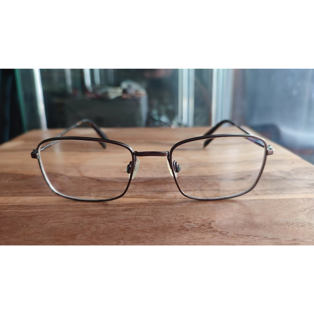Warby Parker Thurston W 2306 Brown Rectangular Metal Frame size 52-19-145 mm กรอบแว่นตาของแท้มือสอง ทรงสวยๆ เรียบๆแต่ดูด