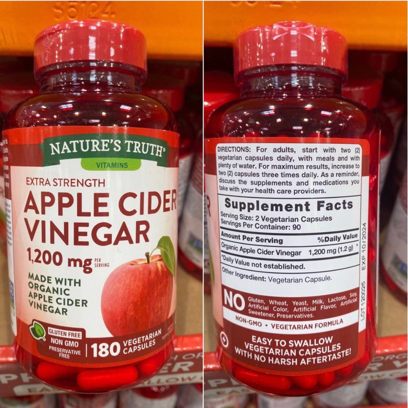 Nature's Truth Apple Cider Vinegar 1200 mg.