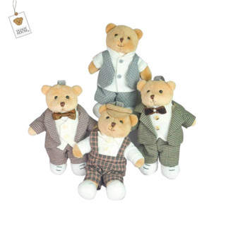 Teddy House: Aroma Teddy (Gentleman gang) ตุ๊กตาหมีหอมปรับอากาศ  ชุดแนวผู้ชาย ของขวัญ น้ำหอมปรับอากาศในรถ ของขวัญ