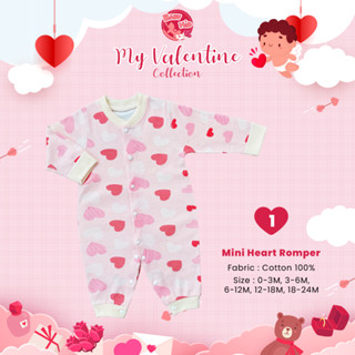 My Valentine No.1 Mini Heart Romper รอมเปอร์เด็กเล็กวาเลนไทน์