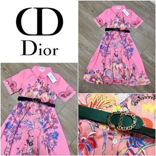 ชุดเดรส CHRISTIAN DIOR DRESS WITH BELT