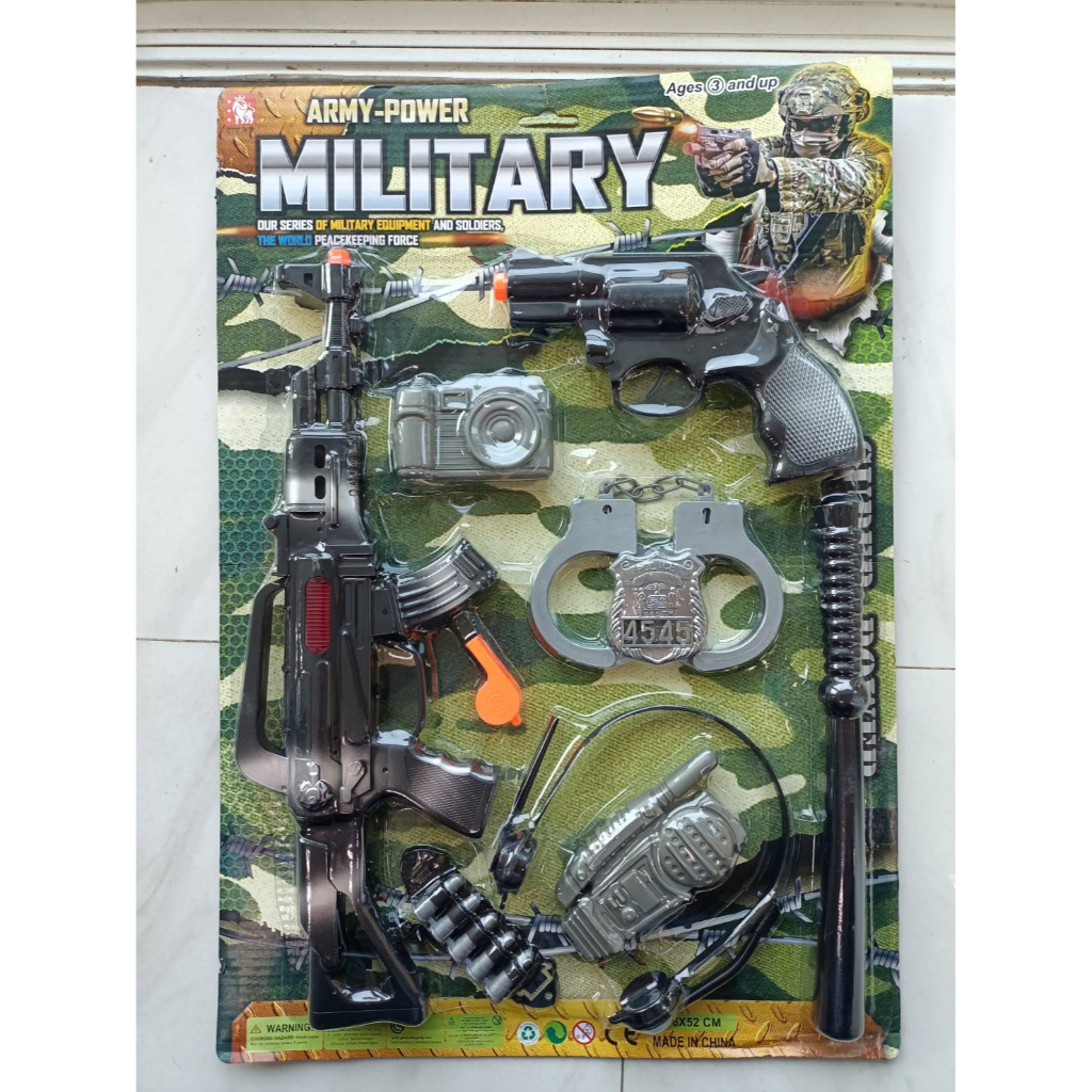 ของเล่นเด็ก ชุดปืนกระดาษ ทหาร ตำรวจ ยิงเป้า ครบเซ็ต สินค้าพร้อมส่ง