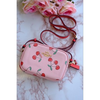 🍒🍒กระเป๋าน้องเชอรี่ คอลนี้ น่ารักก็มากกNEW COACH MINI JAMIE CAMERA BAG WITH HEART CHERRY PRINT (COACH CE655)