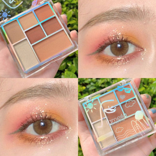 Lameila#5082 Eyeshadow 7สี พาเลทอายแชโดว์เนื้อmatte นื้อใยไหม ประกายชิมเมอร์
