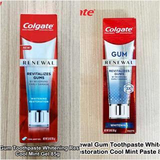 Colgate® Renewal Gum Toothpaste Whitening Restoration Cool Mint 85g ยาสีฟันคอลเกต รีนิววัล ไวท์เทนนิ่ง รีสตอเรชั่น