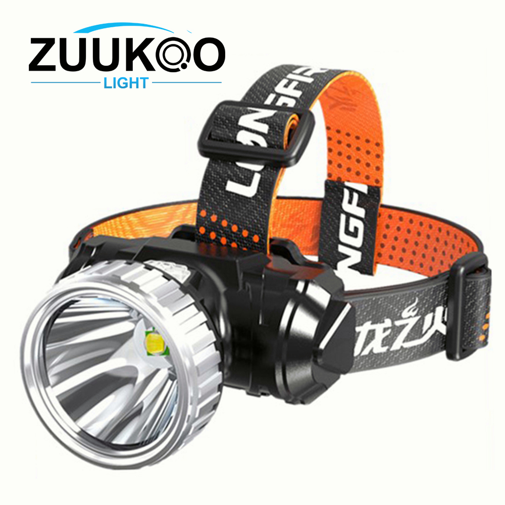 ZUUKOO ส่องสว่างระยะไกล ไฟคาดหัว ไฟฉายคาดหัว LED หน้าไฟ 1000wไฟคาดหัวแรงสูง ไฟฉายแรงสูง ไฟส่องกบ กัน