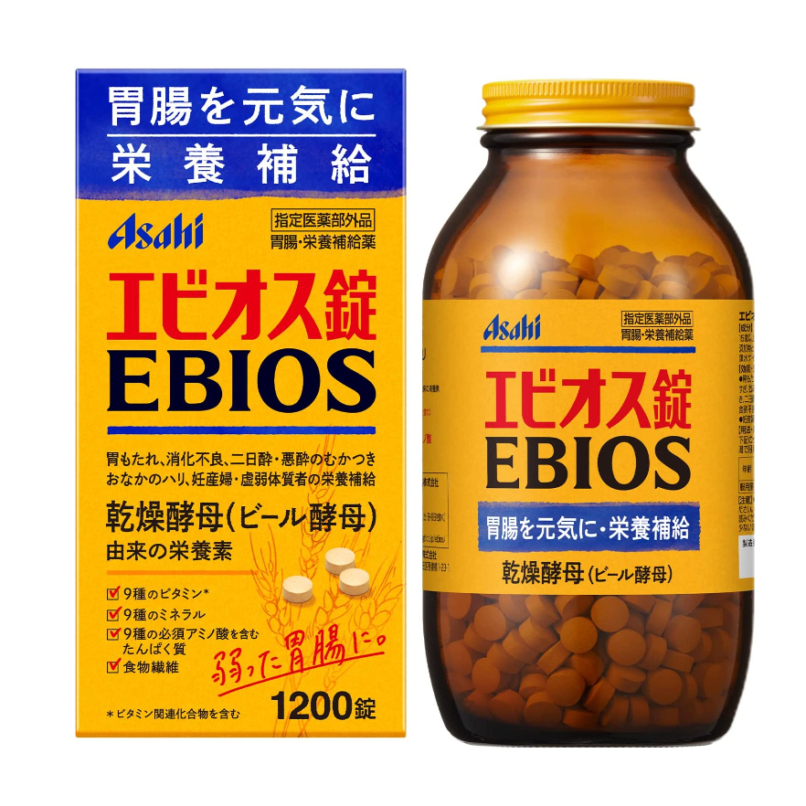 Asahi Ebios 1200 เม็ด อะซาฮิ เอบีออส ยีสต์และแบคทีเรียชนิดดี ช่วยระบบการย่อยอาหารให้ดีขึ้น